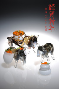 2014年ロバ年賀縦2